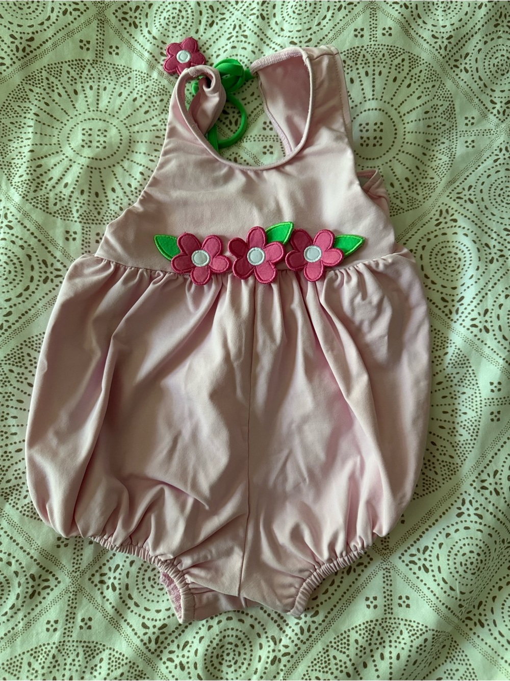 Florence Eiseman Pink Flower Bubble Romper